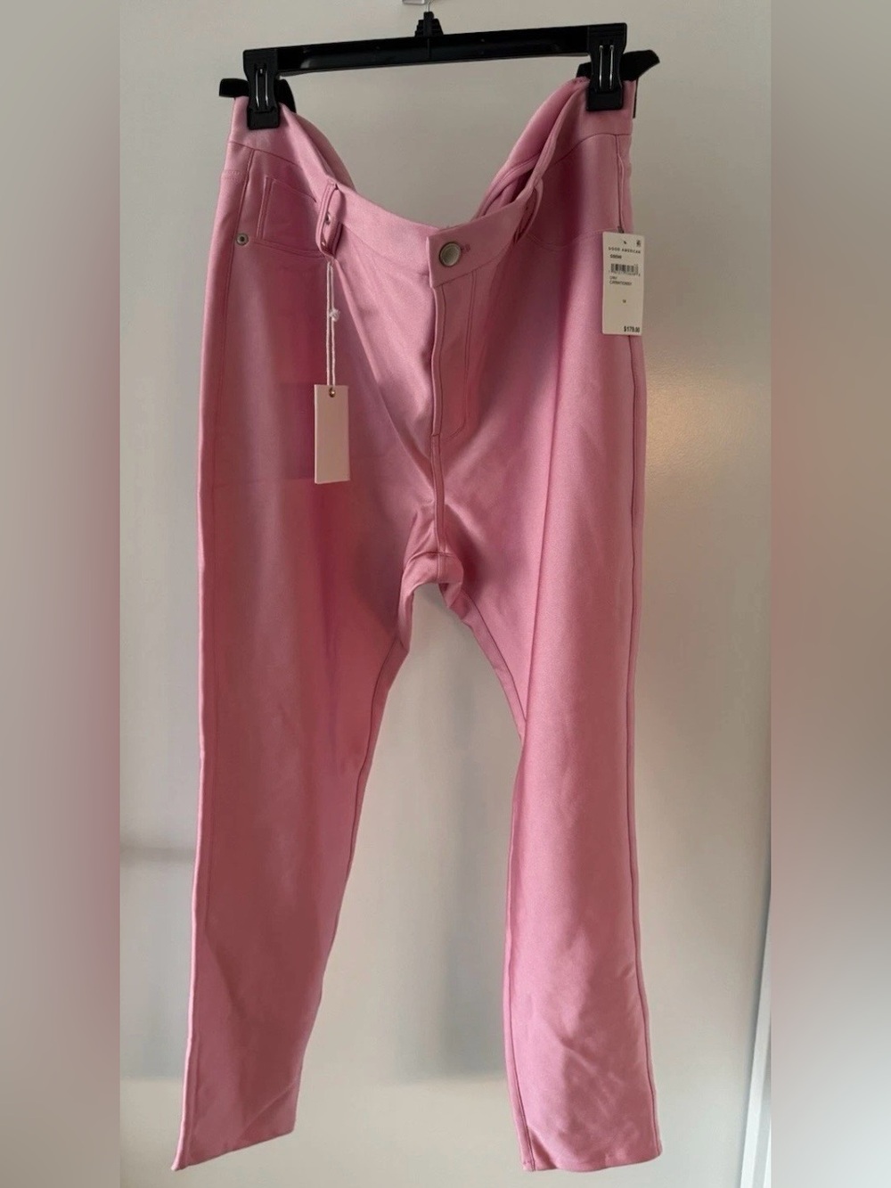 Good American Pink Nylon Riding Pants NWT Size 14